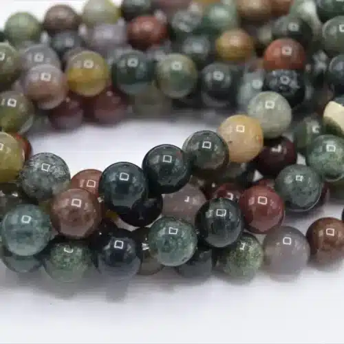 Perles d'agate indienne rondes 8mm