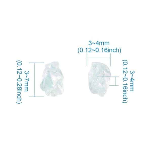 Rocaille en verre Transparentes AB, inclusion résine non percés – Image 4