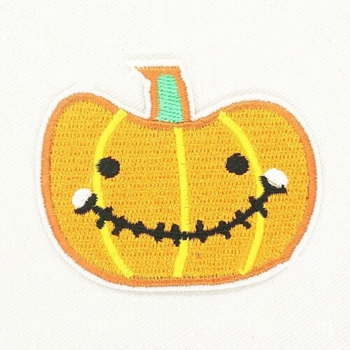 Ecusson patch thermocollant citrouille orange