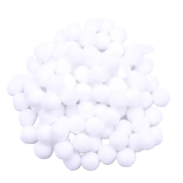 100 pompons blanc 10mm activités créatives