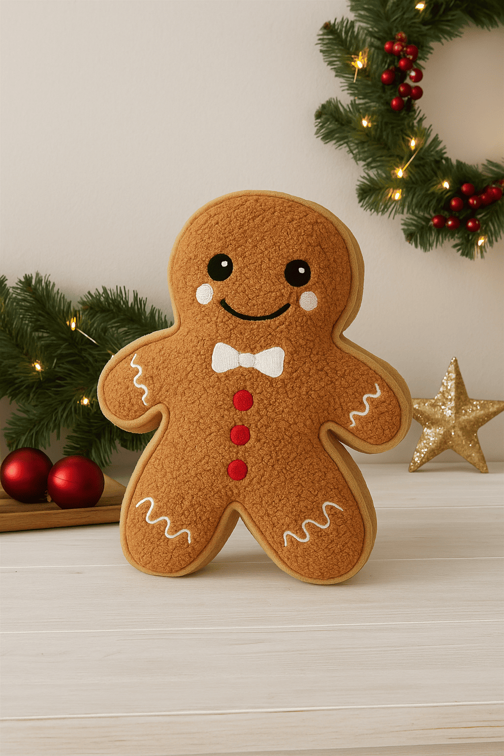 bonhomme pain d'épice coussin