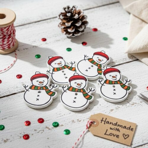bouton bonhomme de neige noel jpg2