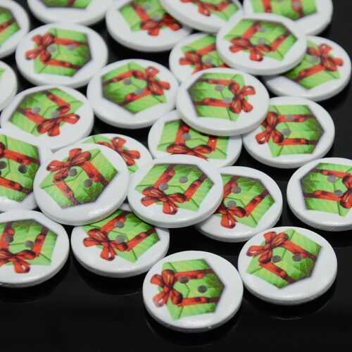 boutons cadeaux noel thème