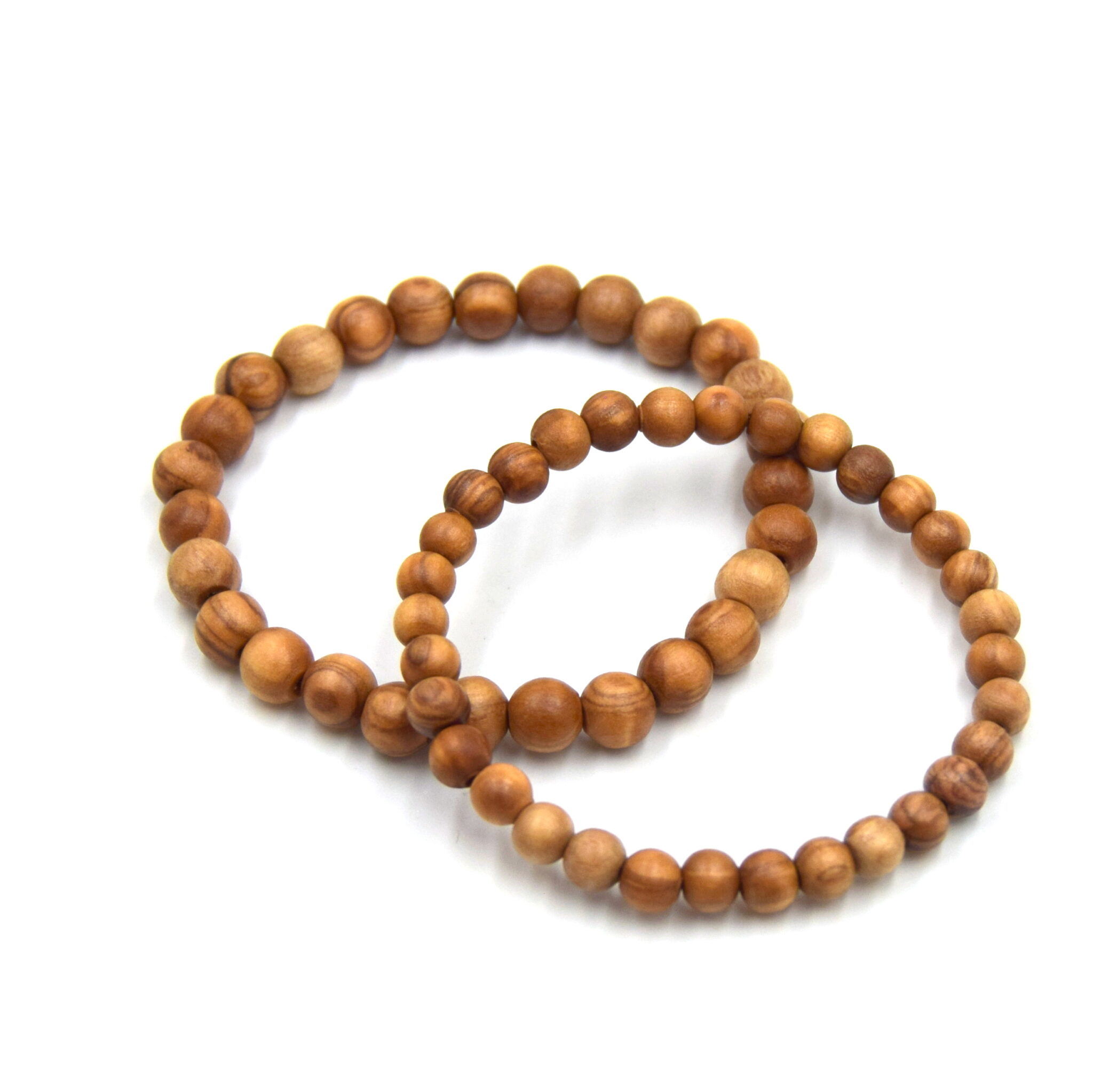 Bracelet en perles de bois d'olivier artisanal – Image 2