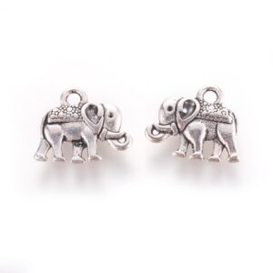 breloque éléphant argent antique (2)