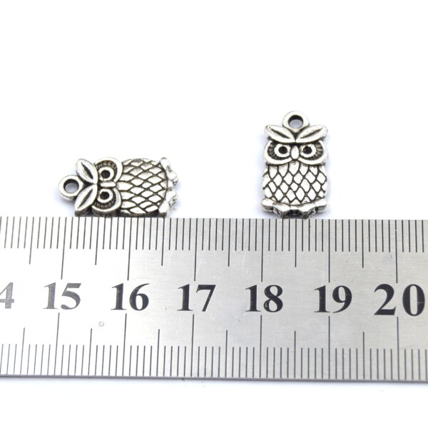 breloque pendentif hibou argent antique création de bijoux diy