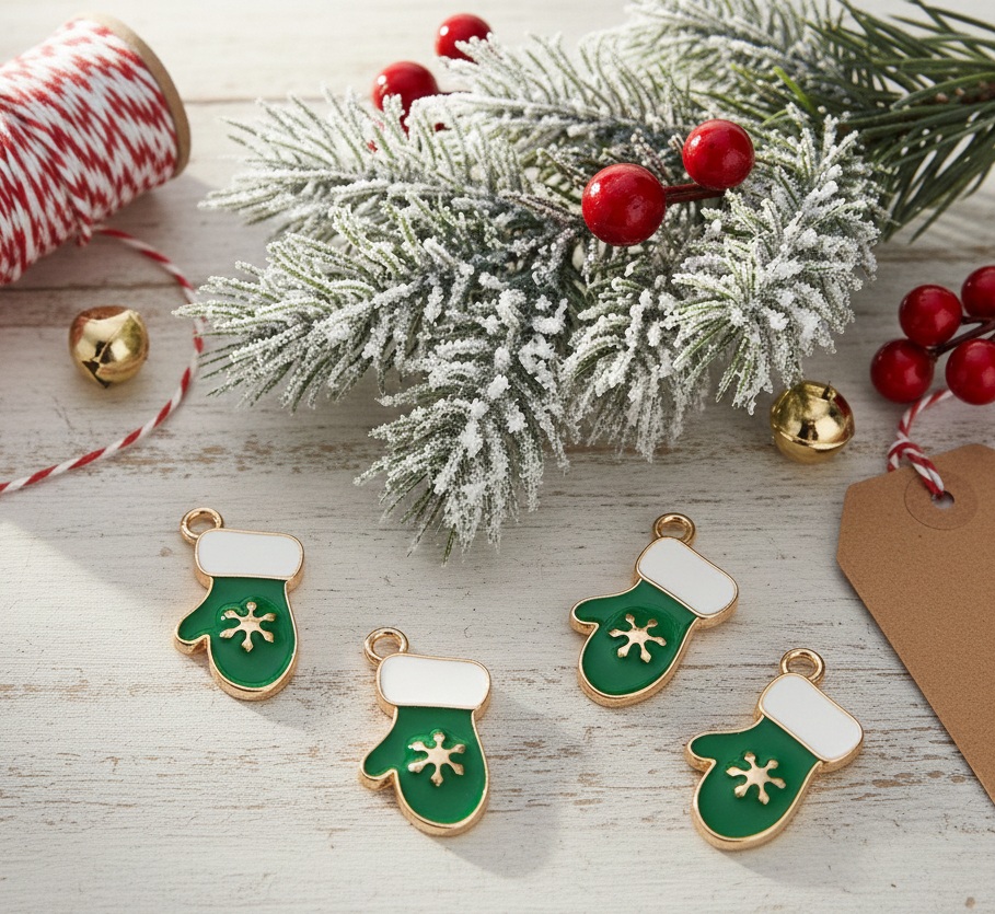 breloque moufles vert.jpg2 bijoux diy