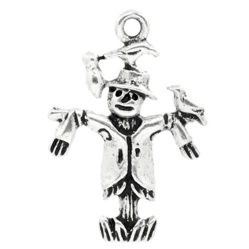 Breloques épouventail argent vieilli 23mm