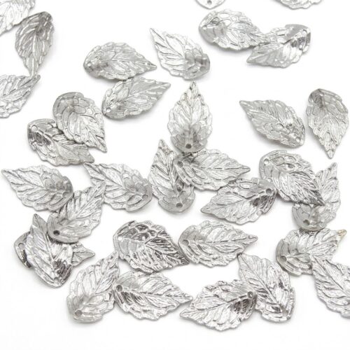 breloques feuilles en acier inoxydable 316
