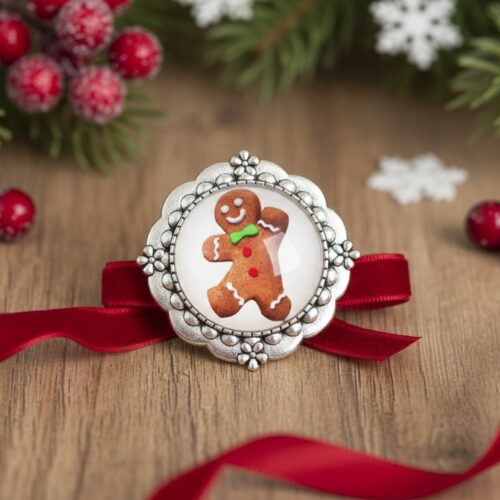 broche bonhomme pain d'épice cadeau noel1