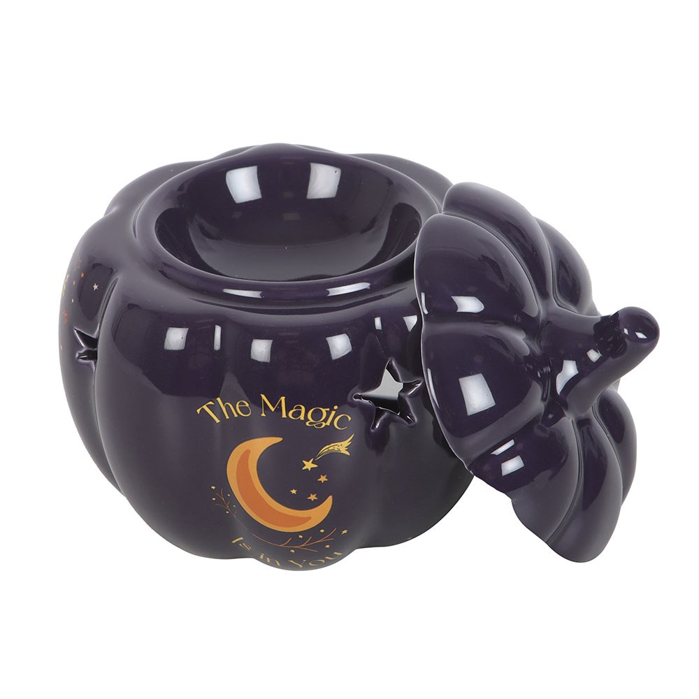 Brûleur à Huile En Forme De Citrouille - Décoration D'automne En Céramique - Diffuseur De Parfum Saisonnier