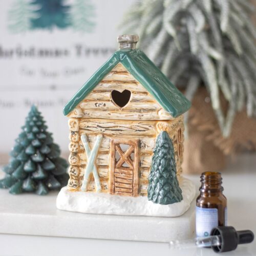 brule parfum chalet ski toit vert