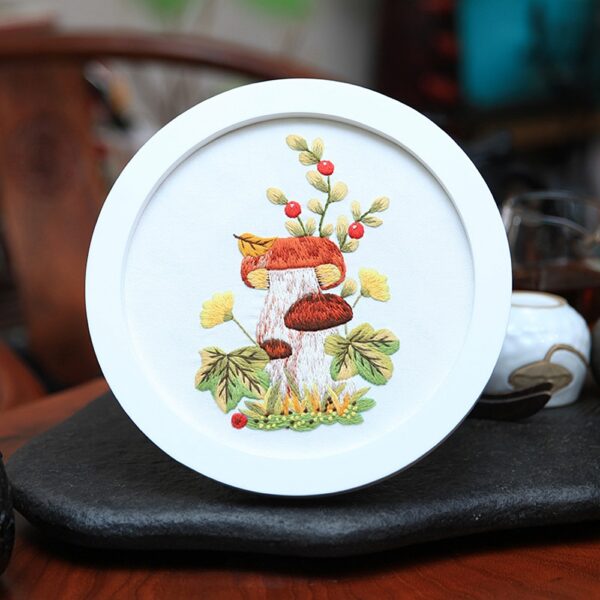 kit de broderie champignons bolets