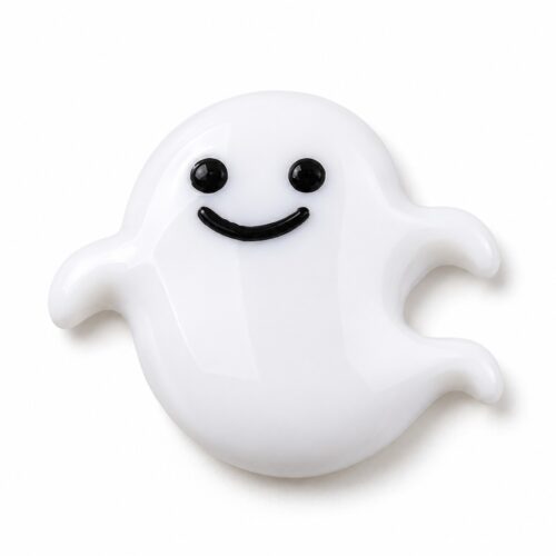 cabochon fantome blanc drap halloween fond blanc