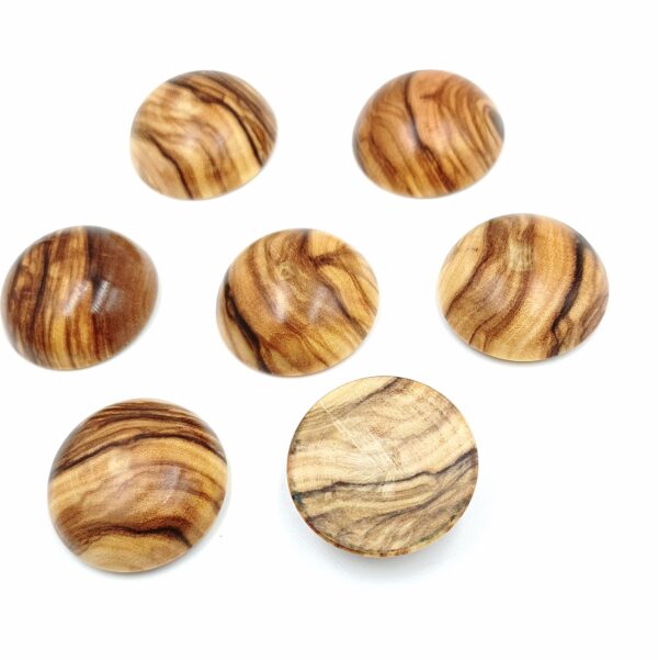 cabochon rond en bois d'olivier pour bijoux diy