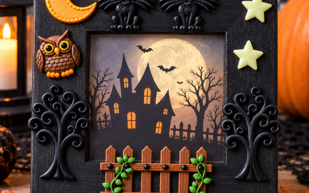 DIY : créer un cadre Halloween en pâte polymère