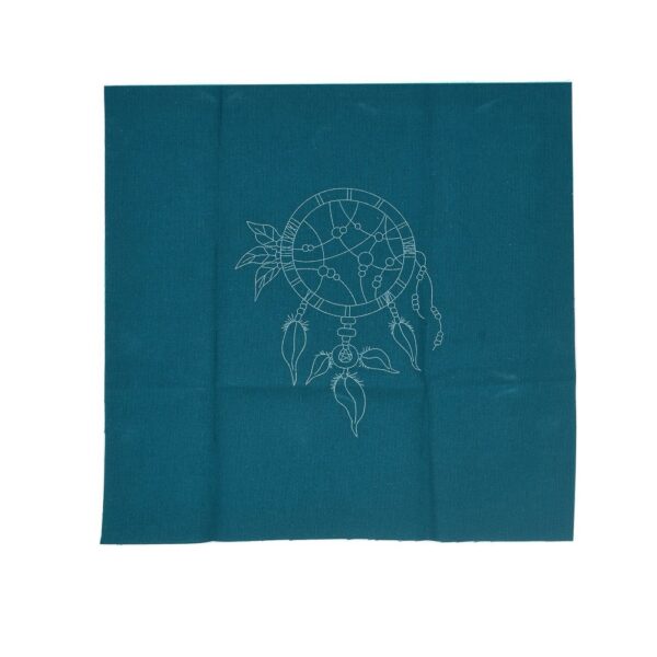 Kit de Broderie Attrape-Rêves Fond Bleu Vert