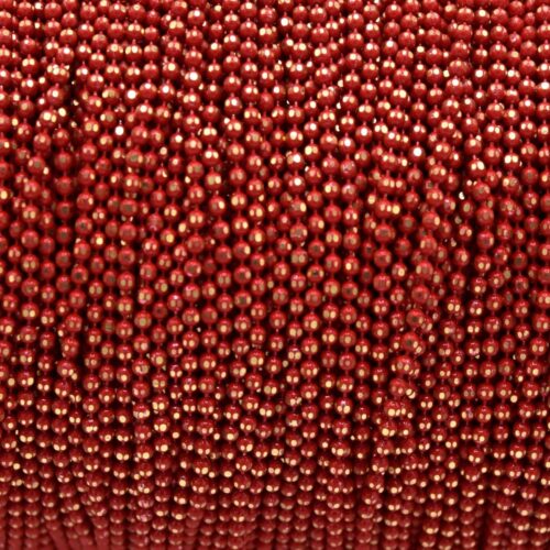 Chaîne à Billes Laiton 1.5mm - Rouge Éclat Doré | Apprêt Bijoux