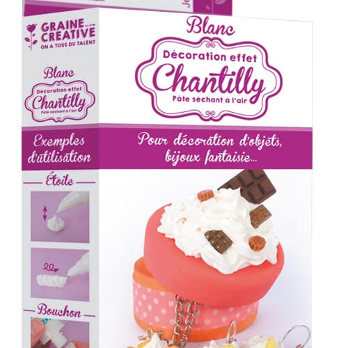 chantilly décoration, pate séchant à l'air Graine créative