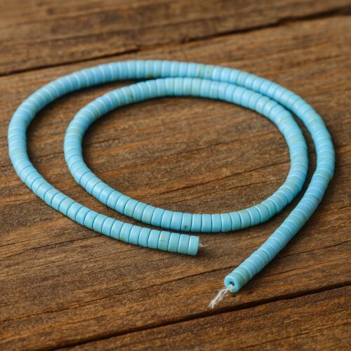 chapelet de perles turquoise heishi 4mm2