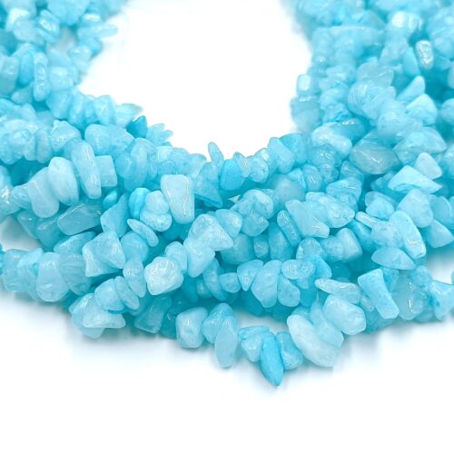 perle de jaspe bleu lagon pépite