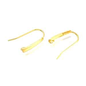 Crochets d'oreilles en acier inoxydable 304 plaqué or 24k