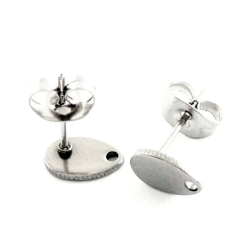 Clous d'oreilles larme - Acier inoxydable 304
