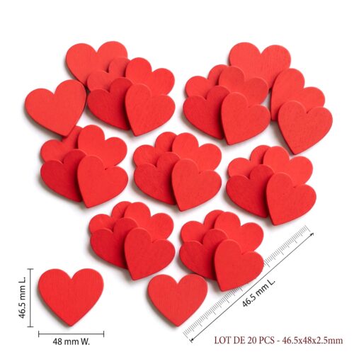 coeur bois rouge scrapbooking