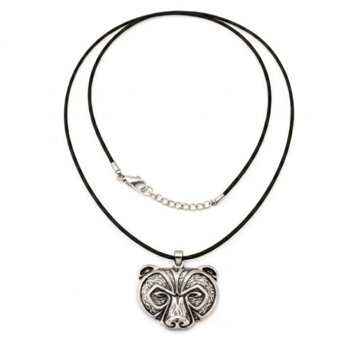 collier pendentif ours argent pour homme