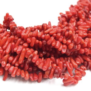 perle corail bambou rouge pour fabrication de bijoux diy