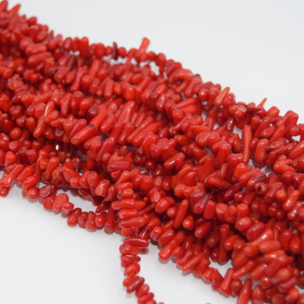 perle corail bambou rouge pour fabrication de bijoux diy