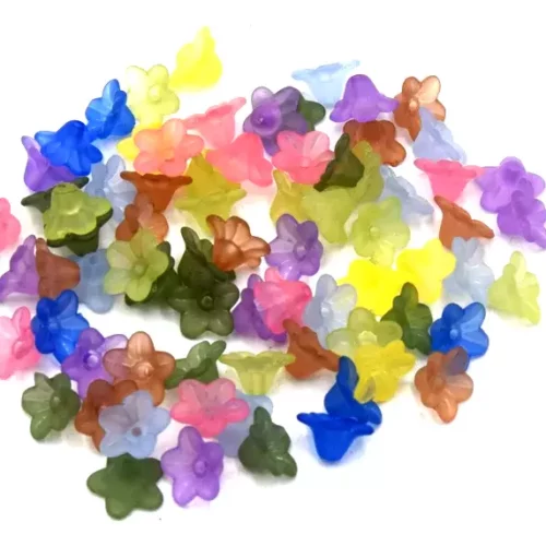 coupelle fleurs résine multicolore