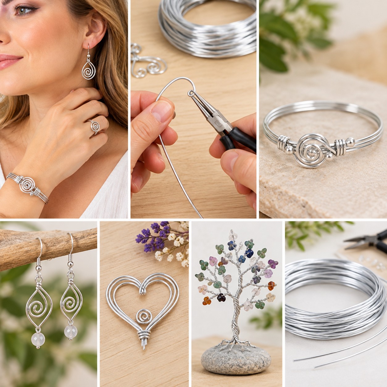 Fil aluminium pour bijoux 1.5 rouleau 6 mètres utilisation