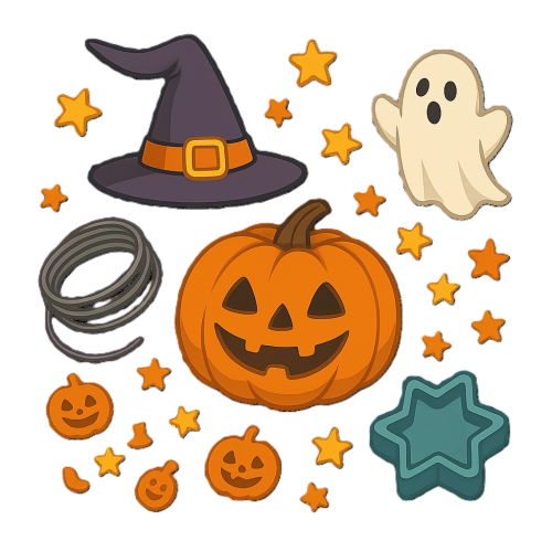 création et diy halloween, perles , breloques et apprêts pour bijoux halloween