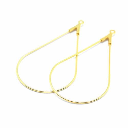 Supports de boucles d'oreilles goutte plaqué or 18k