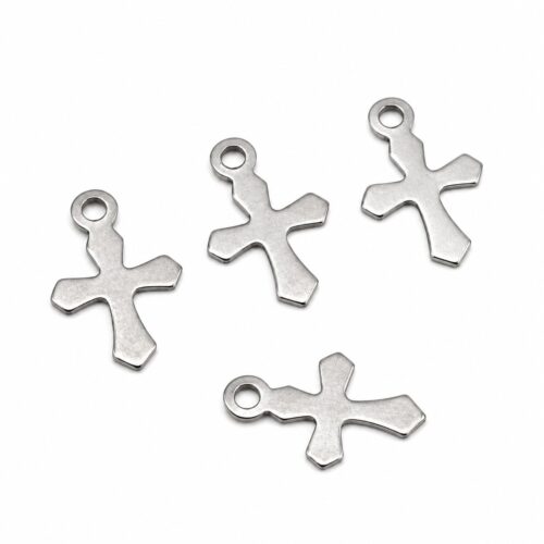 croix minuscule en acier inoxydable 316 lot de 50 re