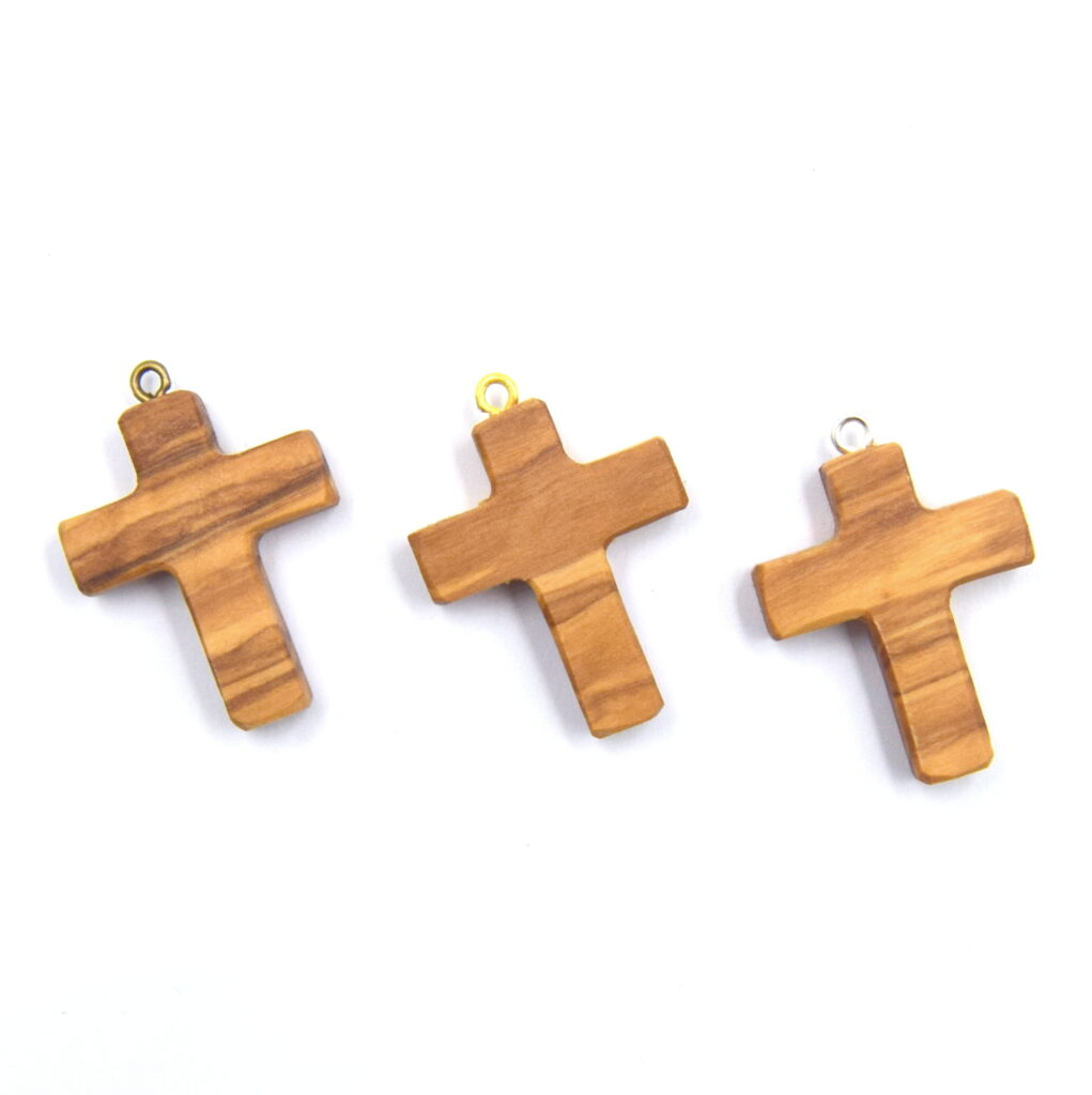 croix petite en bois d'olivier