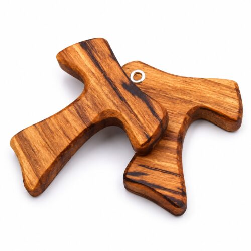 croix tau en bois de chataignier corse