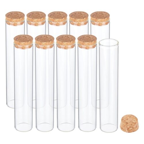 Bouteilles en verre avec bouchon de liège 15.6cm X7