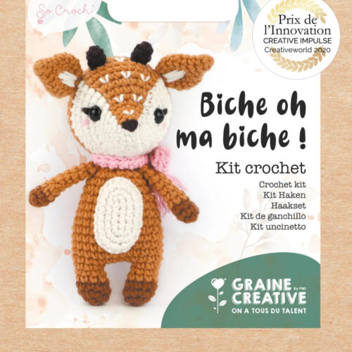 Kit Crochet "Biche" oh ma biche crochet débutant diy graine créative