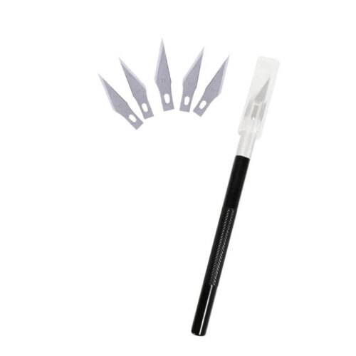 Kit Scalpel Precision Cutter Scalpel avec 5 lames, Couteau pour Loisirs Créatifs