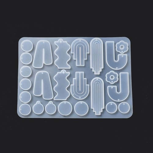 Moule Silicone Géométrique pour Boucles d'Oreilles en Résine DIY
