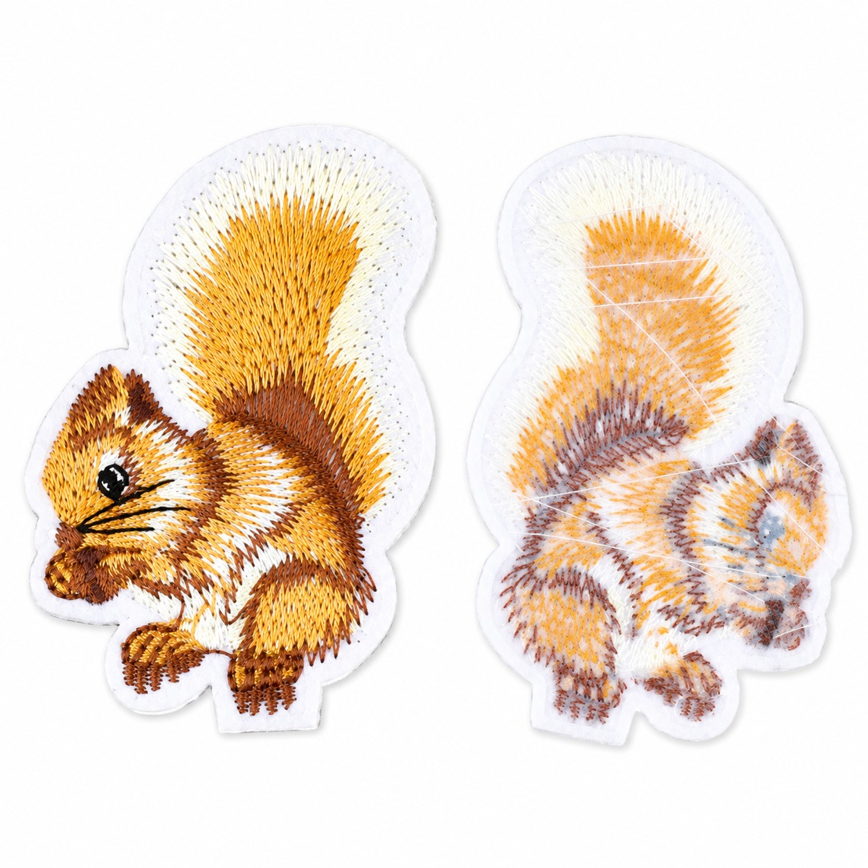 Écussons thermocollants écureuil x2 – Patchs brodés 6,5 cm – Image 2