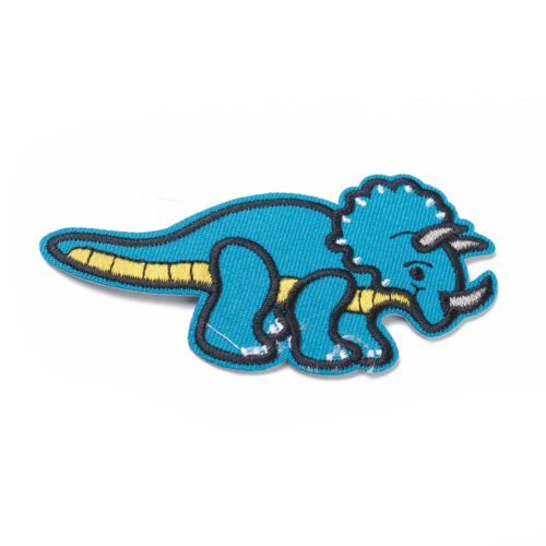 Ecussons patch thermocollant dinosaure bleu