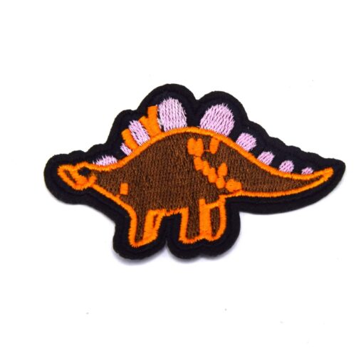 Ecussons patch thermocollant dinosaure marron