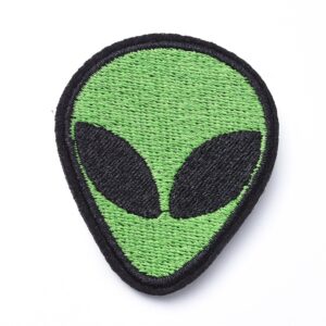 patch alien extraterrestre vert, broderie appliques (1)