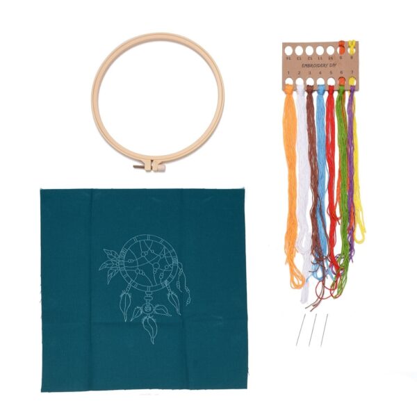 Kit de Broderie Attrape-Rêves bleu vert X1 – Image 2