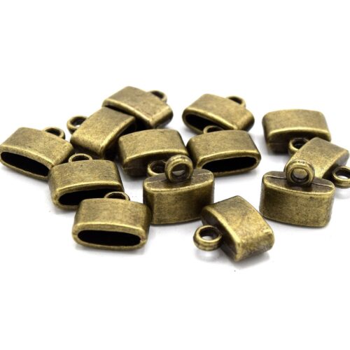 Embouts métal pour cordon bronze 12mm
