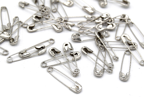 Epingles à nourrice couleur argent 20mm