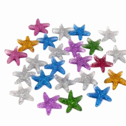 Cabochons étoiles de mer en résine mixte
